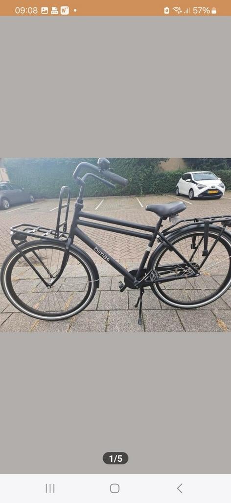 Jongens transportfiets - Zwart, zo goed als nieuw, Ophalen, Zo goed als nieuw, 26 inch of meer, Bimas