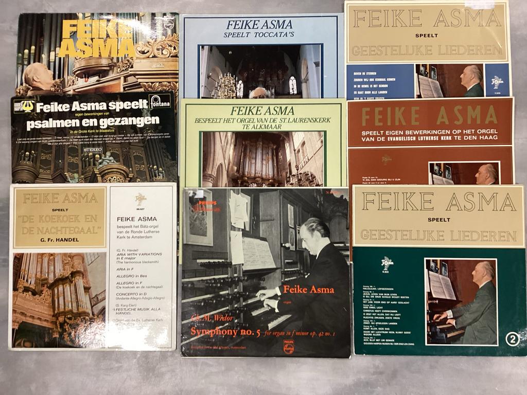 9 LP's Feike Asma bespeelt diverse orgels, Gebruikt, Ophalen of Verzenden, 12 inch, Overige typen
