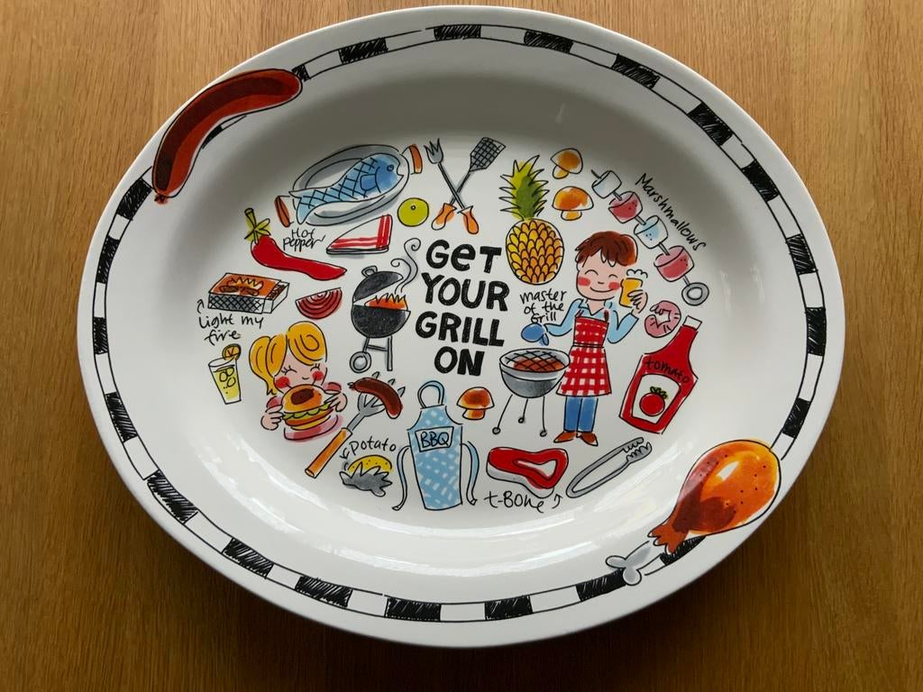 Blond Amsterdam Barbeque schaal, Blond Amsterdam, Ophalen of Verzenden, Aardewerk, Schaal of Schalen