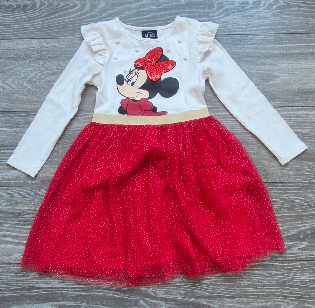 Minnie Mouse jurk maat 122 (6-7 jaar), Kinderen en Baby's, Kinderkleding | Maat 122, Zo goed als nieuw, Meisje, Jurk of Rok, Ophalen of Verzenden