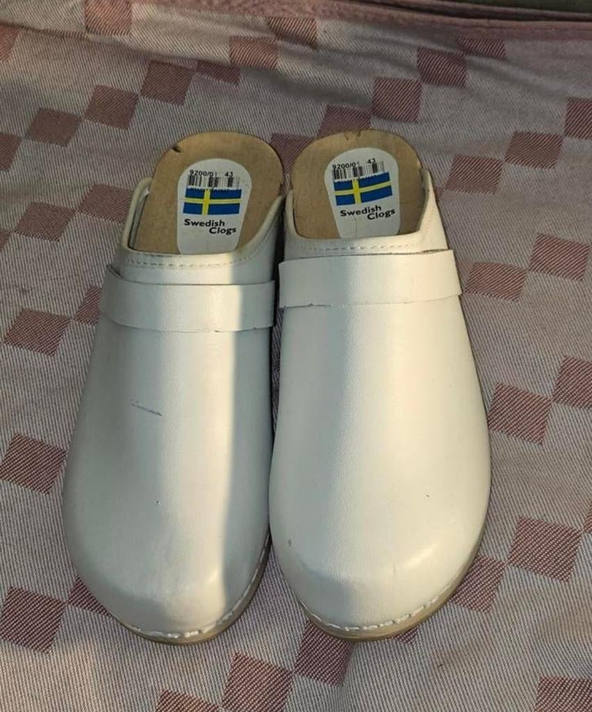 Witte Swedish Clogs klompen maat 43, Wit, Ophalen of Verzenden, Zo goed als nieuw, Swedish Clogs