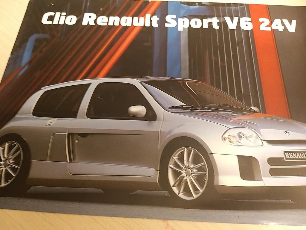 1999 Nederlands Renault Clio II V6 middenmotor folder izgst, Ophalen of Verzenden, Zo goed als nieuw, Renault