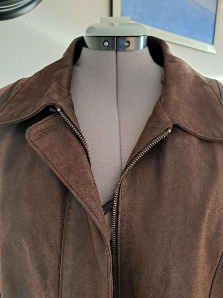 Prachtige luxe leren jas dames, Ophalen of Verzenden, Gedragen, Maat 46/48 (XL) of groter, Bruin