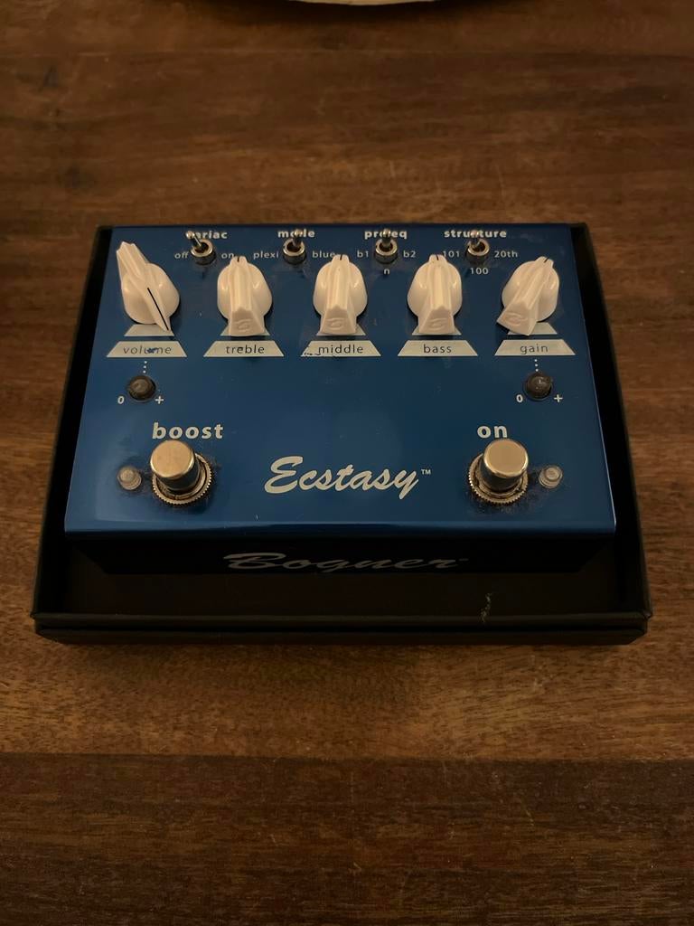 Bogner Ecstasy pedaal blauw, Muziek en Instrumenten, Ophalen of Verzenden, Gebruikt, Distortion, Overdrive of Fuzz