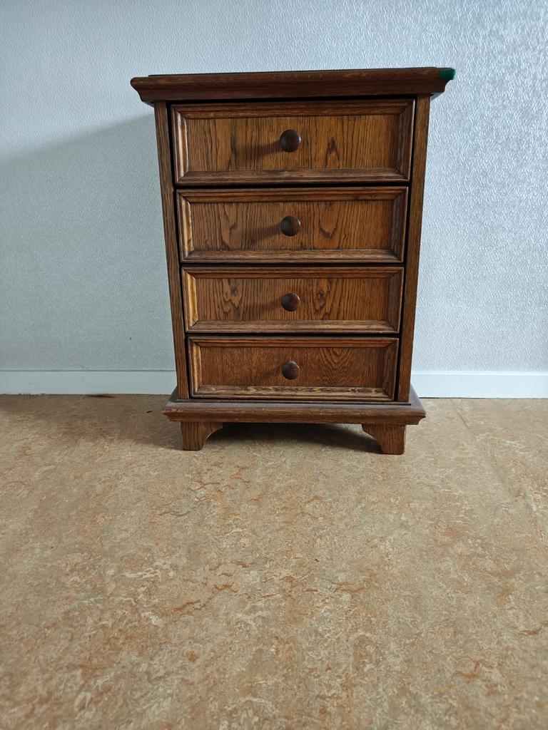 Houten eiken ladekastje vintage, Ophalen of Verzenden, 25 tot 50 cm, Minder dan 50 cm, Minder dan 100 cm