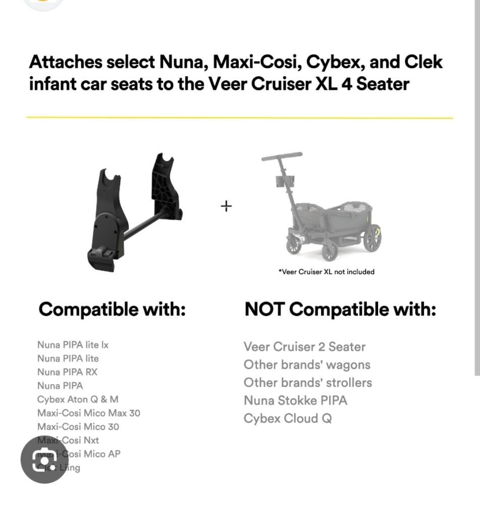 Gezocht: Veer Cruiser XL Maxi Cosi adapters, Ophalen of Verzenden, Zo goed als nieuw, Combiwagen, Overige merken