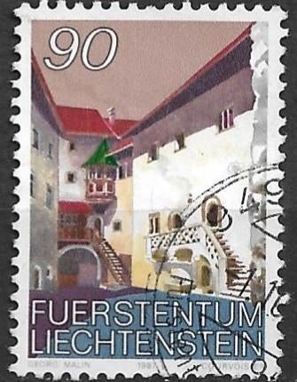 Liechtenstein 1987 mi.919 KASTEEL VADUZ nom. 90, Verzenden, Overige landen, Gestempeld