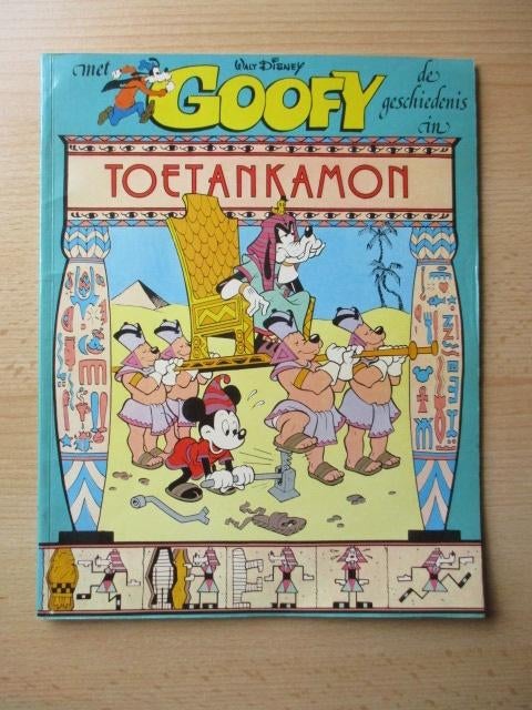 Disney Goofy strip Toetankamon, met Goofy de geschiedenis in, Ophalen of Verzenden, Goofy of Pluto, Gebruikt, Beeldje of Figuurtje