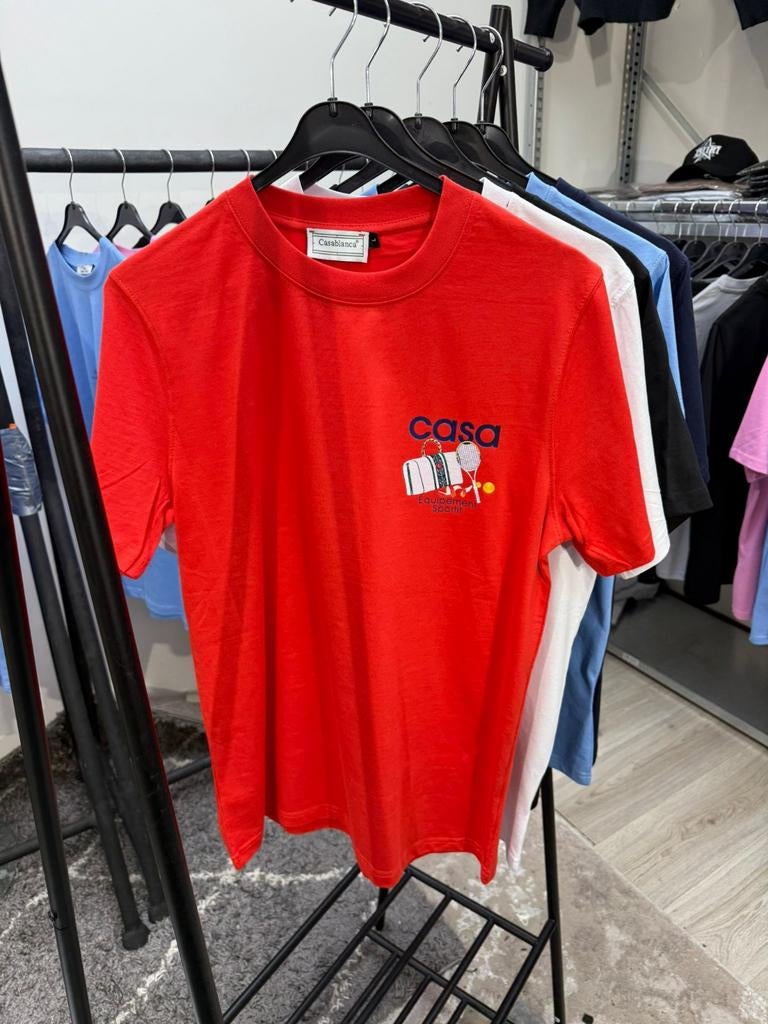 Casablanca T-shirt met tennisprint, Casablanca, Maat 48/50 (M), Ophalen of Verzenden, Zo goed als nieuw