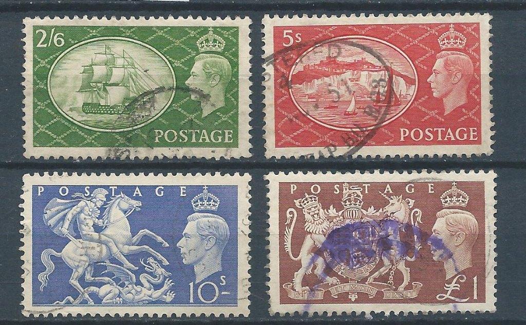 C304 Engeland/Verenigd Koninkrijk -MiNr 251-254 (gestempeld), Ophalen of Verzenden, Gestempeld