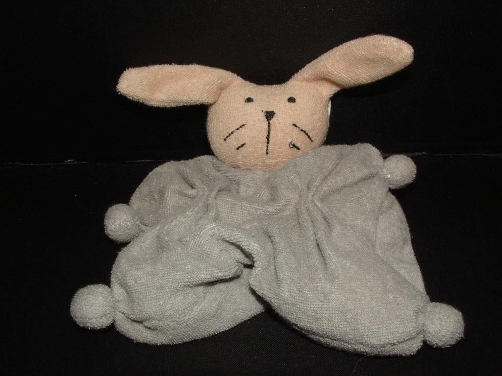 DIFRAX TUTKONIJN KONIJN KNUFFELDOEKJE BADSTOF GRIJS, Ophalen of Verzenden, Nieuw, Overige typen