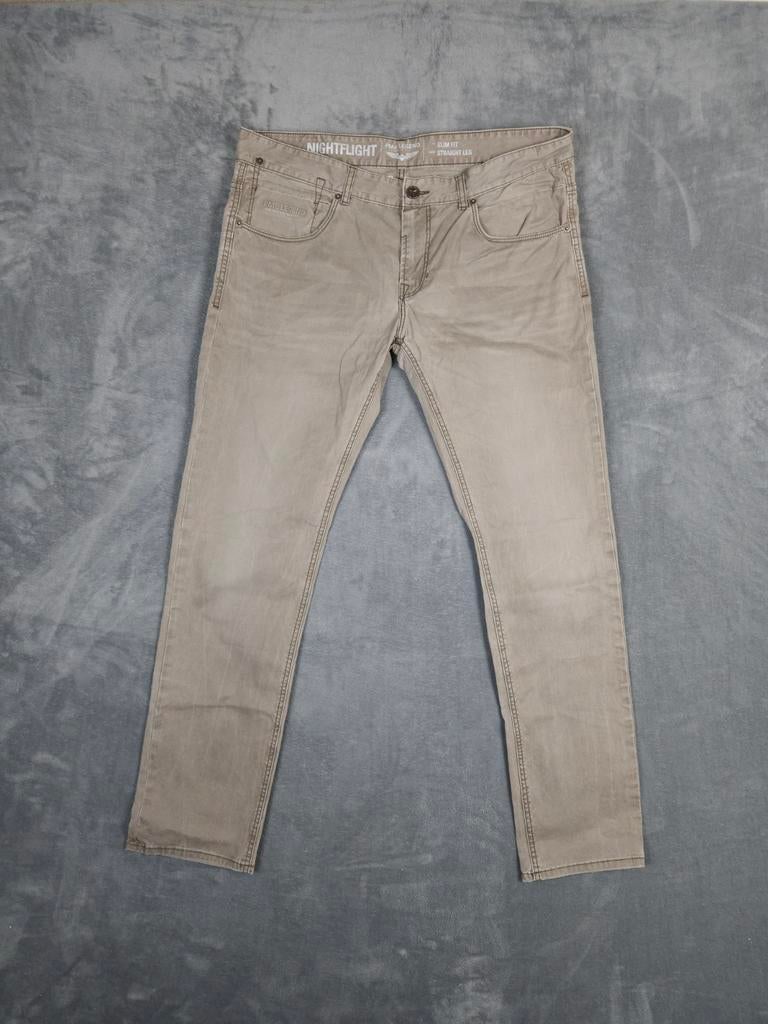 Pme Legend Broek Nightflight W38 L34 Slim Fit Grijs, W36 - W38 (confectie 52/54), ., Ophalen of Verzenden, Zo goed als nieuw
