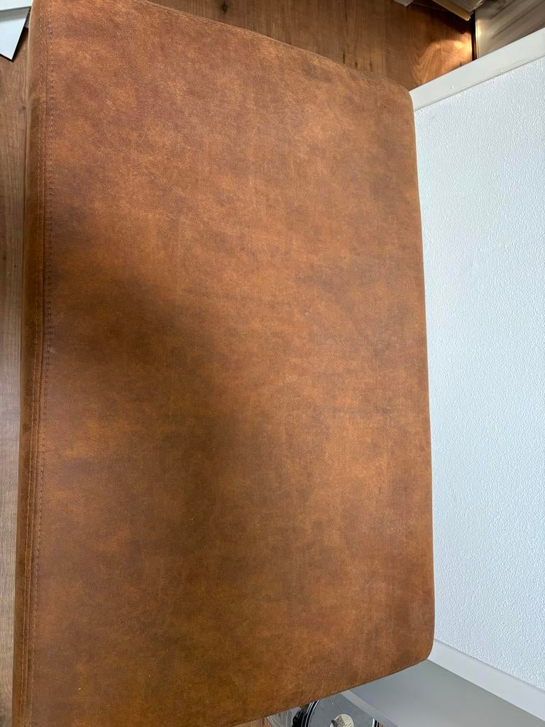 Bruine poef, Ophalen, Minder dan 50 cm, Gebruikt, Stof