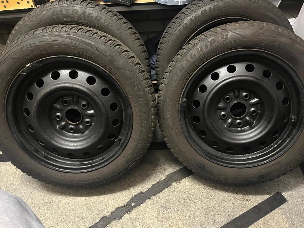 Set winterbanden 205/55R16 91T Goodyear, Auto-onderdelen, Banden en Velgen, Ophalen, Gebruikt, 16 inch, Band(en)