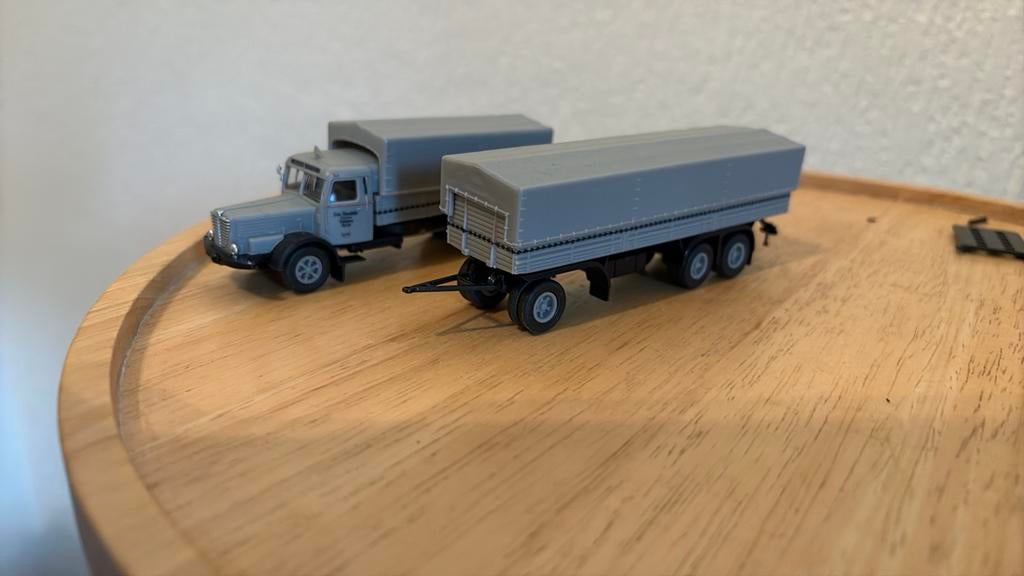 HERPA 153393 BÜSSING 8000 PLANEN HANGERZUG FAHREN KÓTTER1:87, Ophalen of Verzenden, Zo goed als nieuw