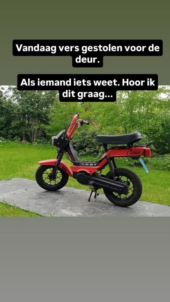 Gestolen: Gilera Citta 2005 - Tipgeld €85,- Ede-Wageningen, Fietsen en Brommers, Ophalen of Verzenden, Gebruikt, Tweetakt, Gilera