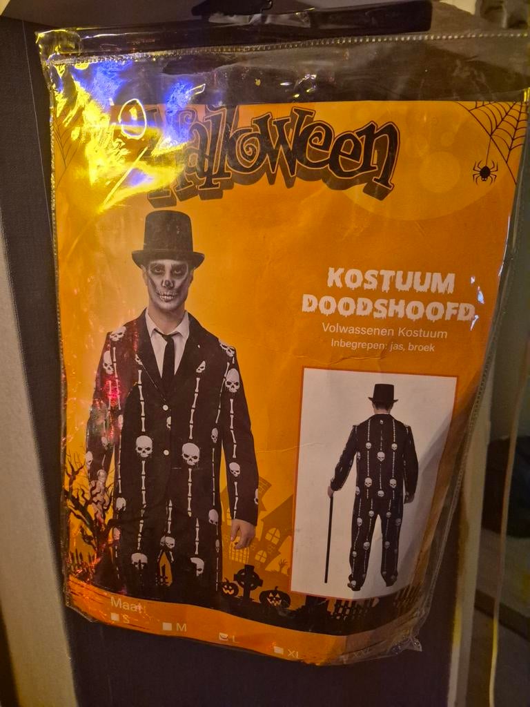 Verkleedpak Doodskoppen (L) - Halloween/Carnaval, Maat 52/54 (L), Carnaval, Ophalen of Verzenden, Kleding