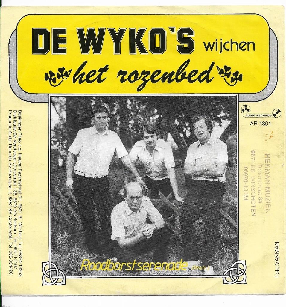 Wyko 's, Cd's en Dvd's, Vinyl Singles, 7 inch, Single, Ophalen of Verzenden, Zo goed als nieuw