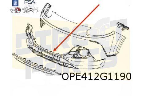 Opel Adam (1/13-9/19) Rocks voorbumper onder (bij PDC) (te s, Auto-onderdelen, Carrosserie en Plaatwerk, -, -, Opel, Nieuw