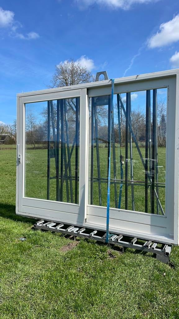 Schuifpui hr + glas, Ophalen of Verzenden, Zo goed als nieuw, 160 cm of meer