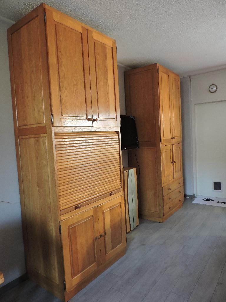 Eikenhouten kasten wand, Ophalen, Gebruikt