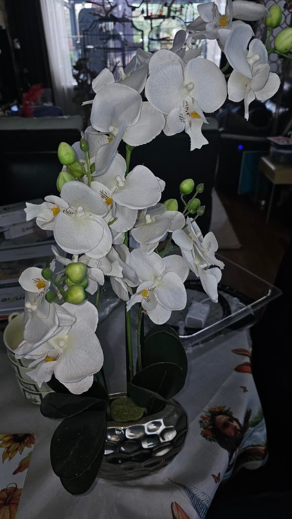 Nep orchidee van stof 65cm hoog, Huis en Inrichting, Ophalen of Verzenden