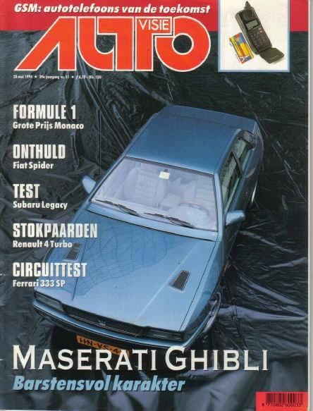 Autovisie 11 1994 : Maserati Ghibli - Subaru Legacy - Fiat, Ophalen of Verzenden, Gelezen, Algemeen