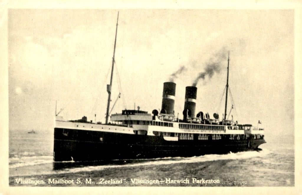 Vlissingen Harwich Parkestom # Mailboot S.M. Zeeland # 616, Verzenden, 1940 tot 1960, Ongelopen, Zeeland