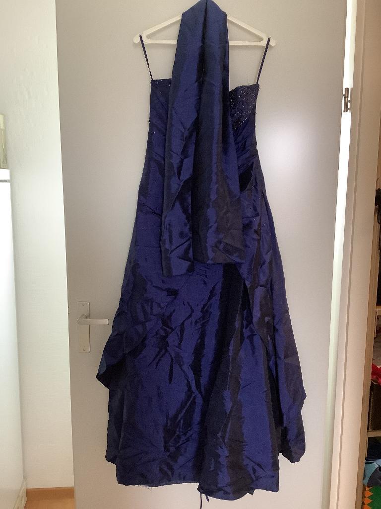 Galajurk, strapless, vintage, Kleding | Dames, Gelegenheidskleding, Ophalen, Galajurk, Blauw, Zo goed als nieuw