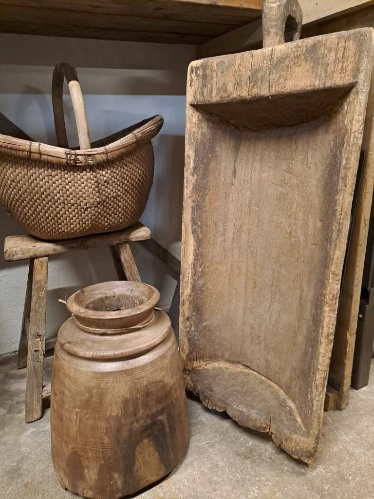 prachtige oude houten trog sober stoer landelijk, Ophalen of Verzenden, Nieuw