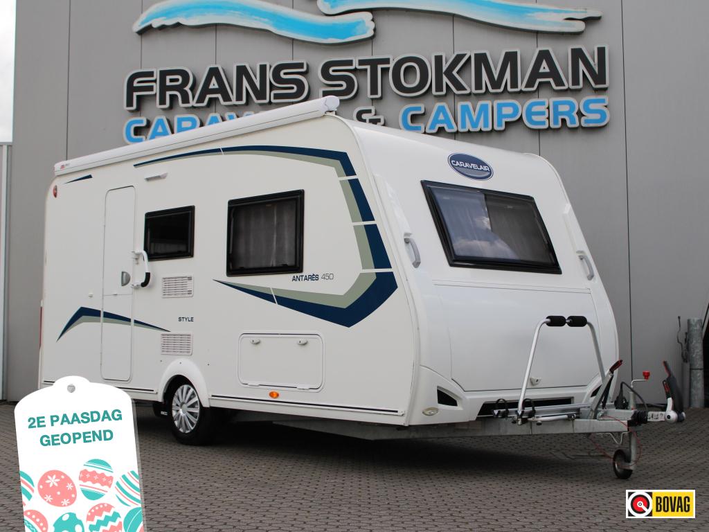 Caravelair Antares Style 450 Enkele bedden en mover, Caravans en Kamperen, Caravans, Schokbreker, Bedrijf, Treinzit, 750 - 1000 kg