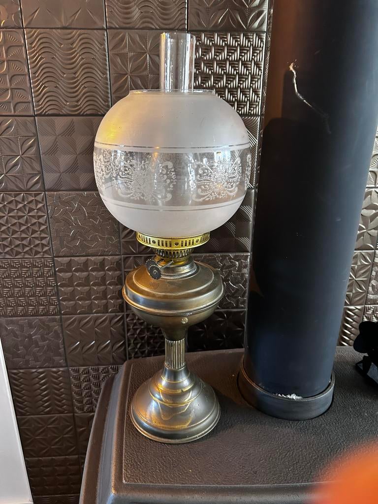 Olielamp antiek, Antiek en Kunst, Antiek | Lampen, Ophalen of Verzenden