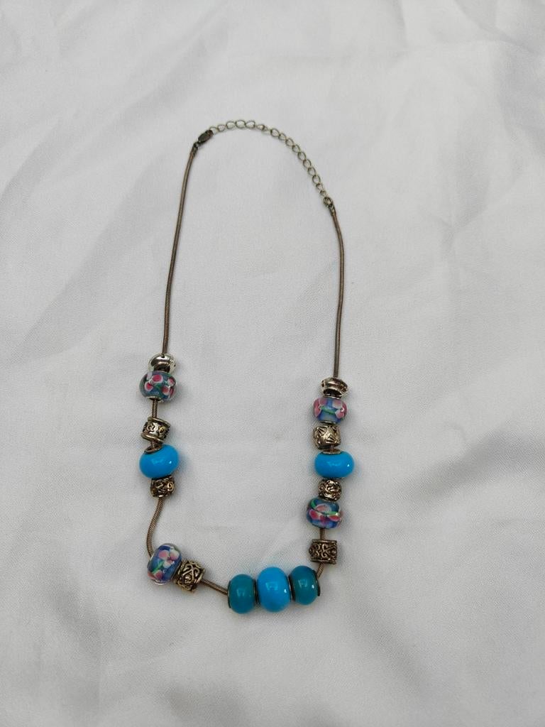 Vintage Pandora zilveren ketting, Sieraden, Tassen en Uiterlijk, Kettingen, Ophalen of Verzenden, Gebruikt, Overige kleuren, Zilver