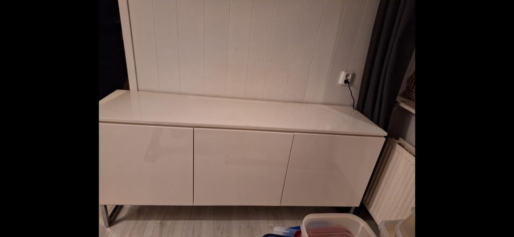 Dressoir wit, 100 tot 150 cm, Ophalen of Verzenden, Zo goed als nieuw, 25 tot 50 cm