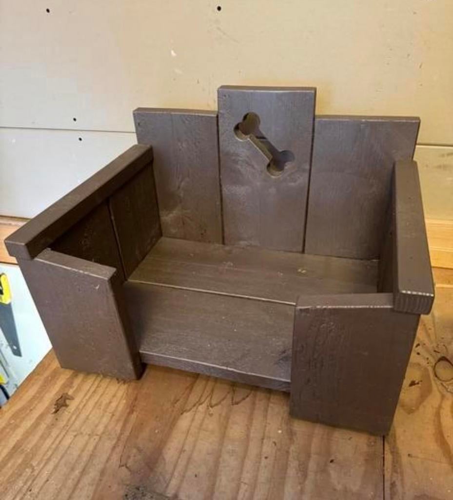Steigerhouten hanggebouwde hondenmand, Ophalen of Verzenden, Zo goed als nieuw, Overige