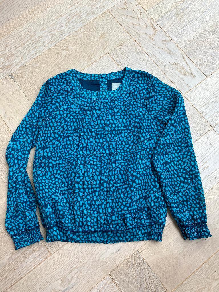 Leuke nog erg nette blauwkleurige blouse Name It 122/128, Kinderen en Baby's, Kinderkleding | Maat 122, Overhemd of Blouse, Ophalen of Verzenden