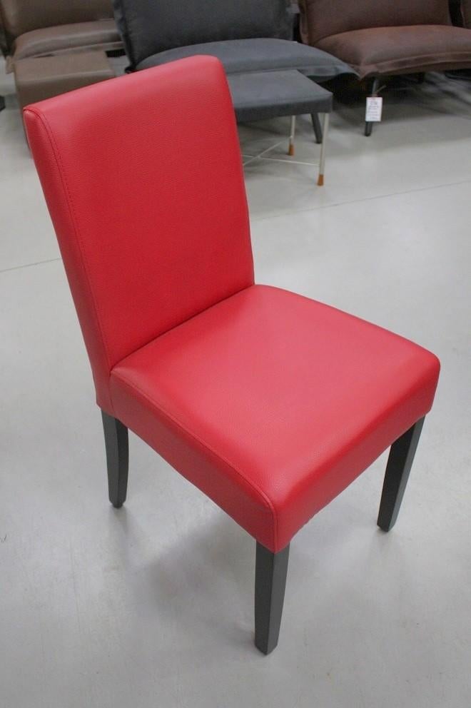 10 x leuke eetkamerstoel keukenstoel rood kunstleder, Ophalen, Leer, Zo goed als nieuw, Vijf, Zes of meer stoelen