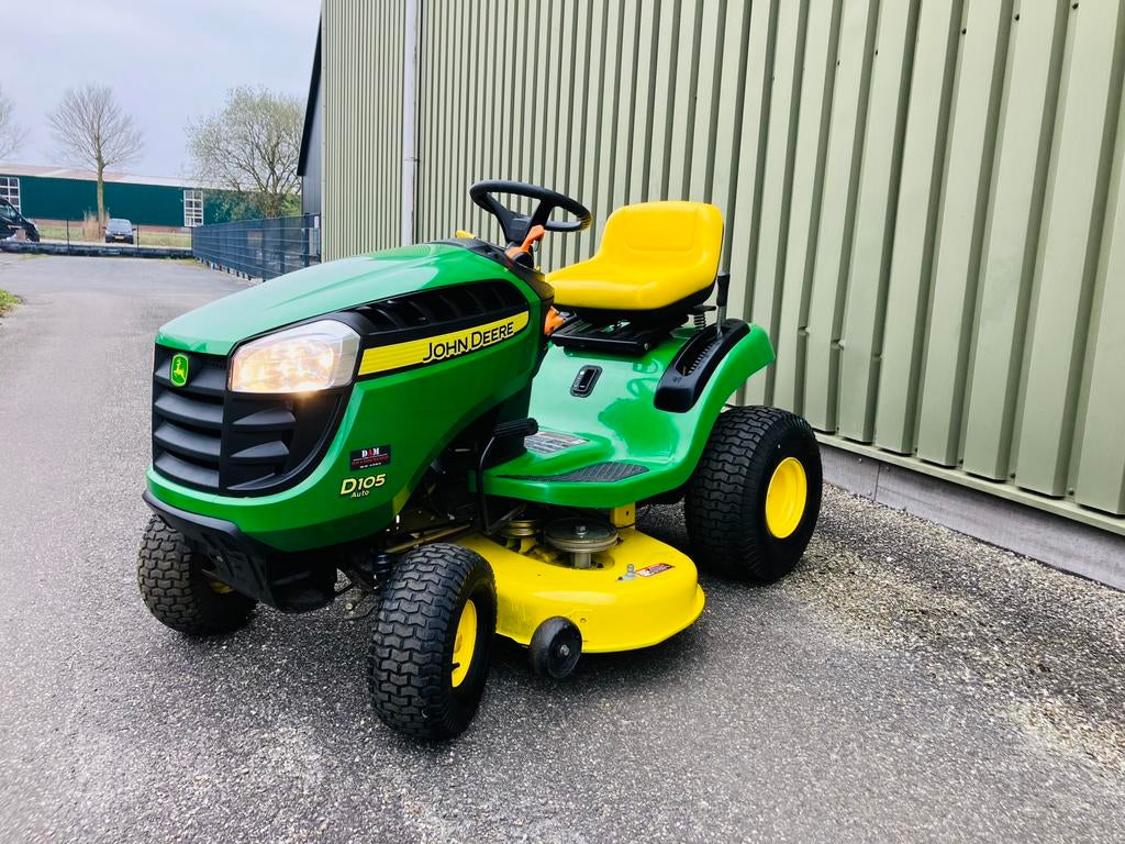 Zeer nette john deere D105 zitmaaier auto mulch VOLLE TANK💪, Tuin en Terras, Ophalen, Zo goed als nieuw