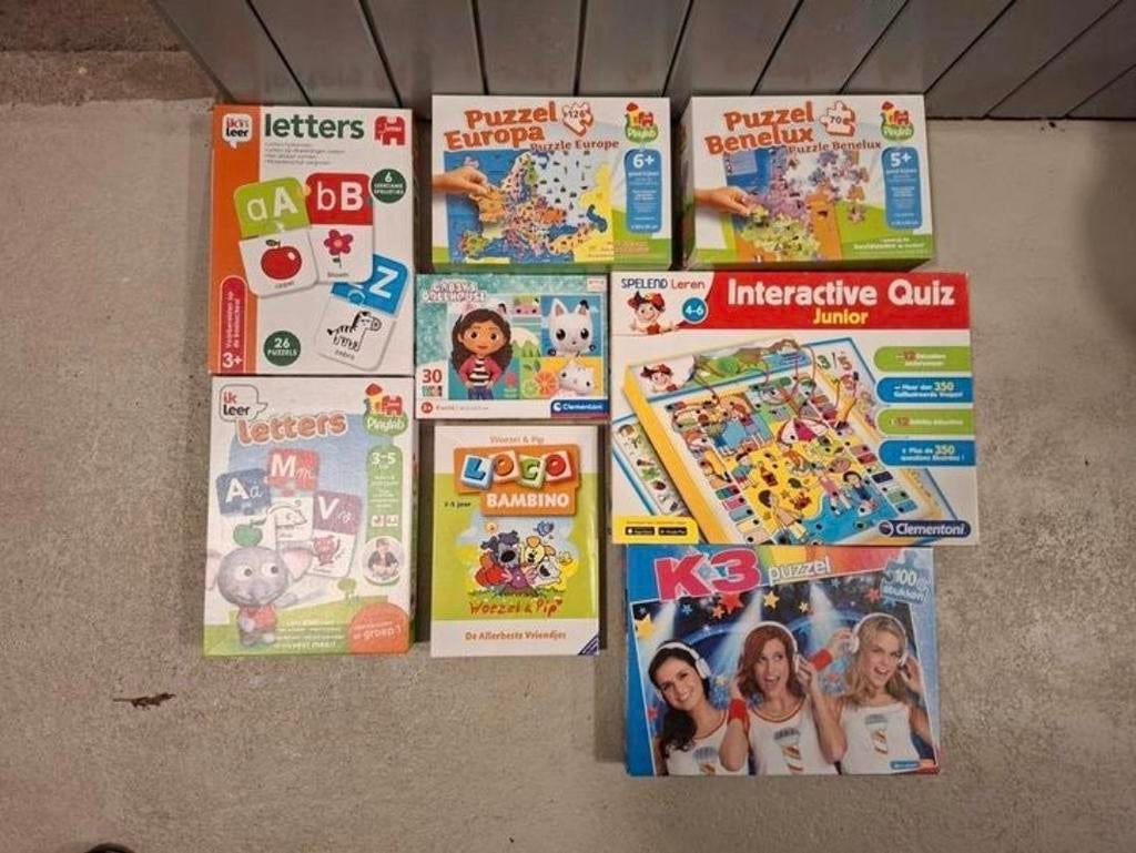 Kinder puzzels & educatieve spellen set – Europa / Benelux /, Ophalen of Verzenden, 10 tot 50 stukjes