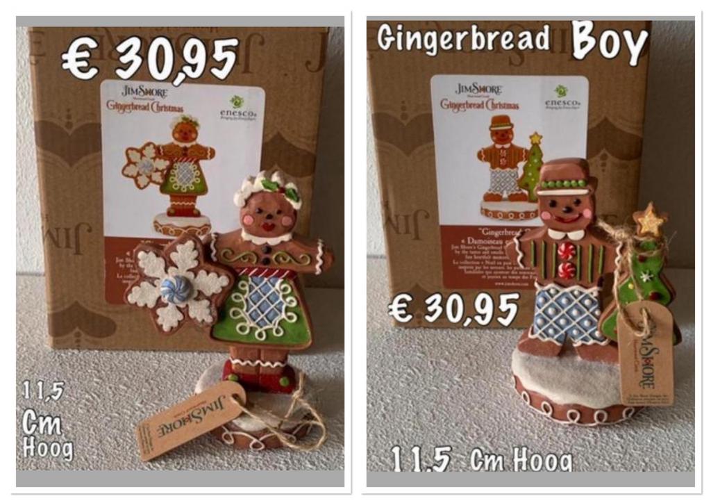 Jim Shore Gingerbread boy or girl, Ophalen of Verzenden, Nieuw