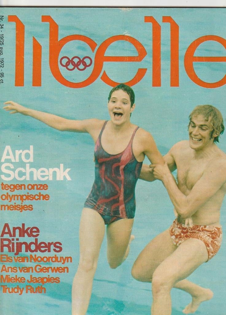 Vintage tijdschrift Libelle 1972 n.34 herfstmode & sporters, Verzenden, 1960 tot 1980, Nederland, Tijdschrift