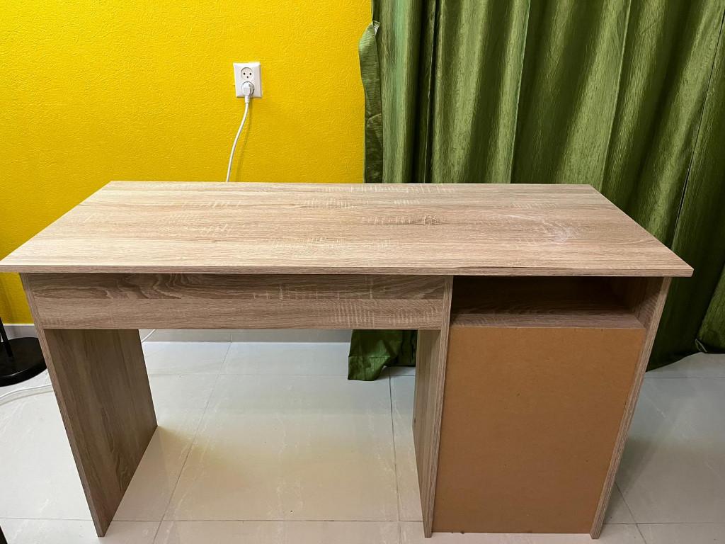 Wooden office table, Ophalen, Gebruikt, Bruin, Hout