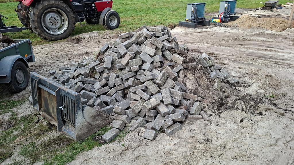 Ongeveer 10m2 stenen, Ophalen, Gebruikt, Klinkers, 10 m² of meer