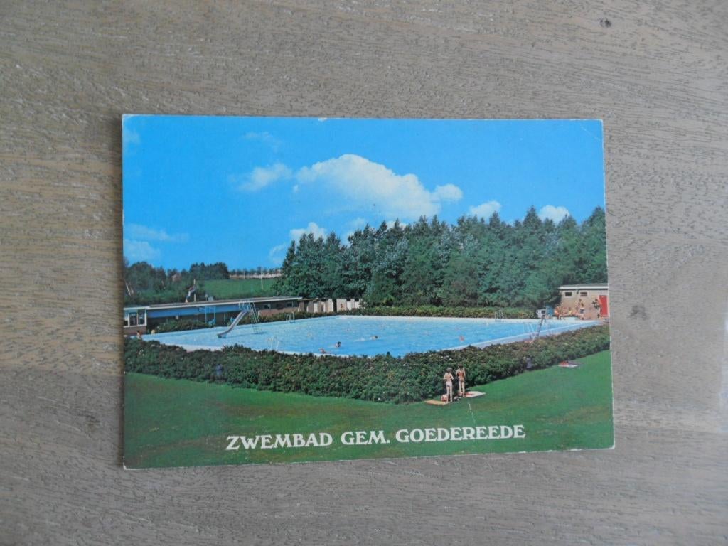 Goedereede, zwembad, Verzamelen, Ansichtkaarten | Nederland, Verzenden, 1980 tot heden, Ongelopen, Noord-Brabant