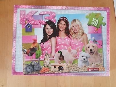 KING  Disney Princess puzzel  +  K3 puzzel, Ophalen of Verzenden, Meer dan 50 stukjes, Gebruikt, 6 jaar of ouder