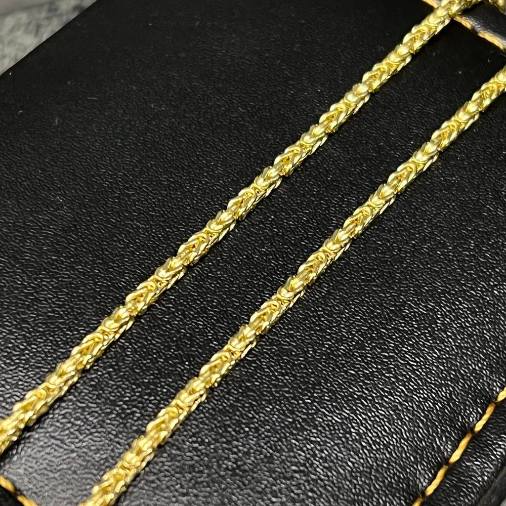 14k gouden koningsketting prachtige ketting schakel, Ophalen of Verzenden, Nieuw, Goud