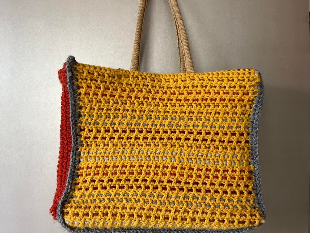 Omgehaakte ah shopper, Sieraden, Tassen en Uiterlijk, Tassen | Damestassen, Ophalen of Verzenden, Nieuw, Shopper