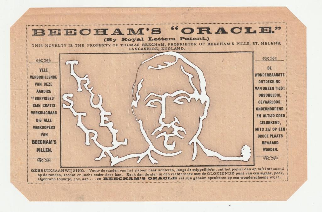 Troelstra Beecham's Oracle brandprentje Zeldzaam, Gebruikt, Verzenden, Overige typen, X