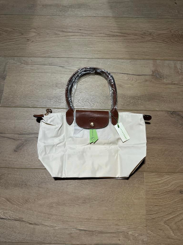 Longchamp Le Pliage tas Maat M - Nieuw, Ophalen of Verzenden, Nieuw, Wit, Handtas