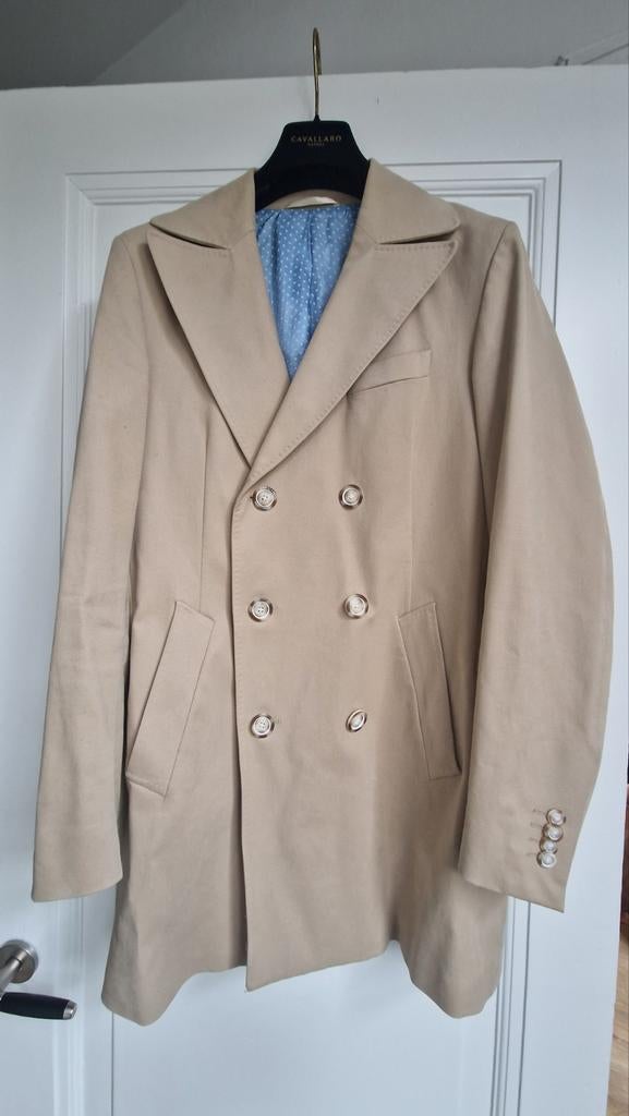 Cavallaro Napoli Trenchcoat - Beige, Maat L, Maat 52/54 (L), Beige, Ophalen of Verzenden, Zo goed als nieuw